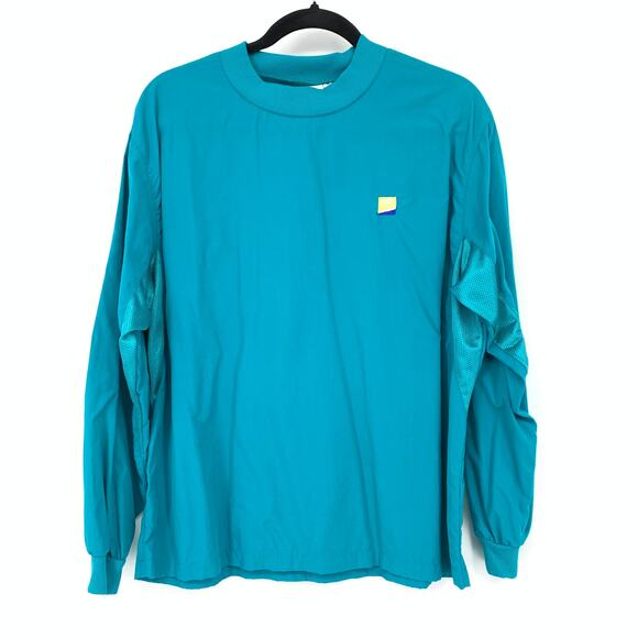 Solumbra Pull Over Sun Protection Long Sleeve Top Mens Size Small Vented Teal - Picture 1 of 6